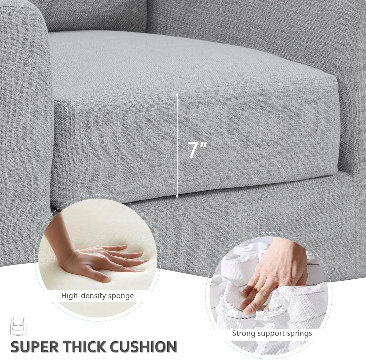 360° Swivel Accent Chair Set Of 2 - Mid- Modern Swivel Armchair With Solid Metal Base - Breathable Linen