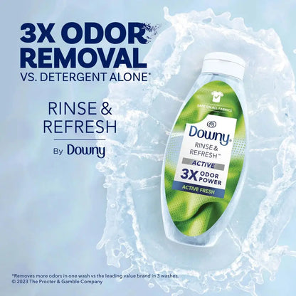 Downy Fabric Freshness Booster - Rinse & Refresh - Active Fresh Scent - 48 fl oz - Odor Fighter Laundry Rinse