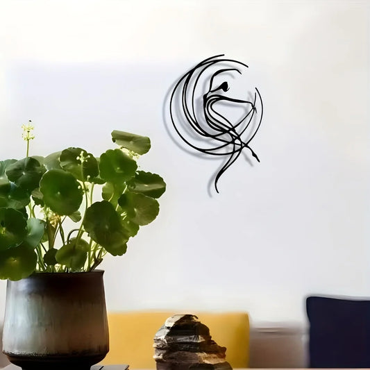 Elegant Minimalist Dancer Metal Wall Art – Modern Craft Plaque Decor for Home, Office, Living Room, Patio, Cafe, Ballroom