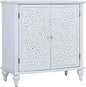 Sophia & William Accent Cabinet with 2 Doors - Distressed Storage Cabinet with Wood Frame and Checkered Patterns - Other Designs
