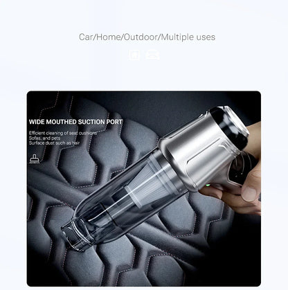 New Mini Portable Car Vacuum Cleaner - Powerful Handheld Wireless Cleaner with One Click Dust Removal