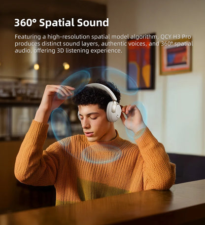 Adaptive ANC Wireless Headphones Over Ear Headset - 50dB with LDAC Hi-Res - Wireless Audio Bluetooth 5.4 Dual Connection