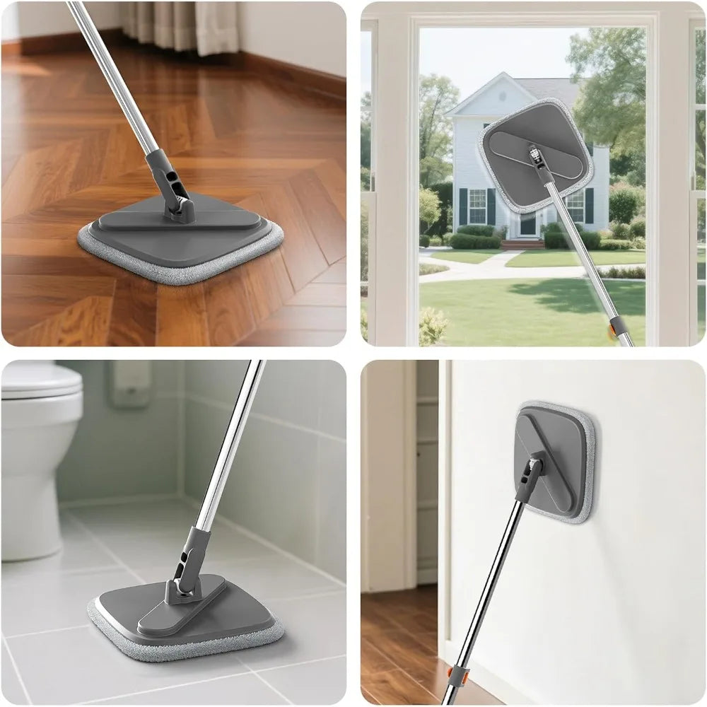 Mop and Bucket Set - Easy-to-use Spin Mop with Separate Dirty Water System - Deep-Cleaning Mops for Floors