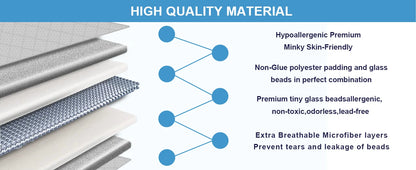 Gray Casual Weighted Blanket - For Stress, Insomnia, Anxiety, Heavy Thickened Blanket with Premium Glass Beads