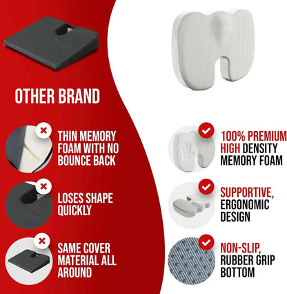 Ergonomic Memory Foam/Cotton Cushion Seat