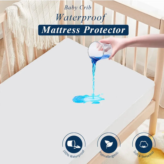 Waterproof Mattress Cover - Baby Bed Protector, Potty Training, Deep Pocket, Machine Washable