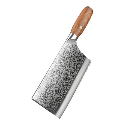 1pc Damascus Japan Kitchen Knife _ Professional Japanese VG-10 Steel Meat Cleaver Knife for Meat Cutting - Sharp Hand Forged
