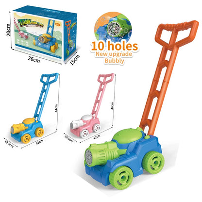 Automatic Lawn Mower Bubble Machine - Bubble Blower - Baby Activity Walker for Outdoors - Kids Toys For Children