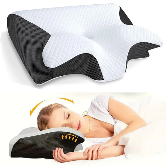 Butterfly Sleep Memory Neck Pillow - Slow Rebound - Comfortable Memory Foam - Cervical Orthopedic For Neck