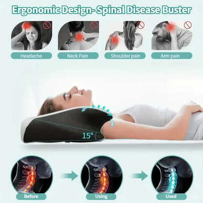 Butterfly Sleep Memory Neck Pillow - Slow Rebound Comfortable Memory Foam Sleep Pillow - Cervical Orthopedic Neck Massage Bed Pillow
