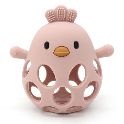 1PC Baby Silicone Teether Toys - Chick Shape - Hollowed Out - Baby Care Equipment - Chewing Training Baby Products