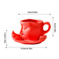 Creative Face Shape Porcelain Cup and Saucer - Ceramics Tea Cup - Artistic Kiss