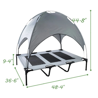Dog Bed with Canopy - Anti Scratch Oxford Fabric - Summer Portable Pet Cot - Anti Slip - Indoor, Outdoor