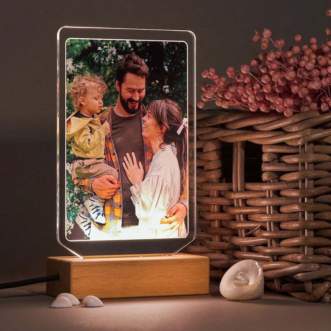 Personalized 3D Night Light Custom Photo And Text - 7 Color - 3D Lamp Gifts