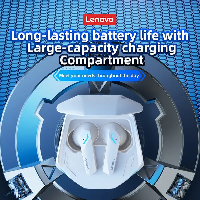 New Lenovo GM2 Pro Bluetooth 5.3 Earphones - Wireless In-Ear - Low Latency, Dual Mode