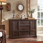 5 Drawers Dresser for Bedroom - Wooden Storage Chest of Drawers w/ 2 Open Doors