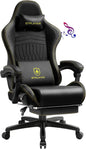 Gaming Chair - Computer Chair with Footrest and Bluetooth Speakers - High Back Ergonomic Chair