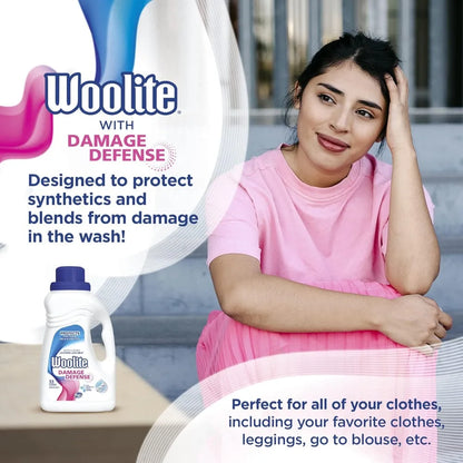 Woolite Damage Defense Liquid Laundry Detergent - Light Fresh Scent - 33 or 66 Loads, 50 or 100 Fl Oz