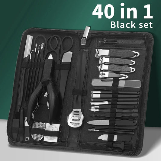 40Piece in 1 Manicure, Pedicure Tools Set - Nail Grooming Kit for Women & Men - Nail Manicure Kit For Foot, Hand Care Kit