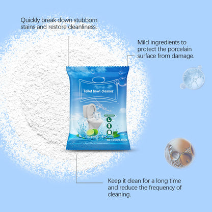 Easy Toilet Powder Cleaning - Quick Foaming Detergent - Deep Cleaning Removes Stubborn Stains
