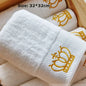 Embroidered Crown White Bath Towel 5 Stars Hotel Towels 100% Quality Cotton