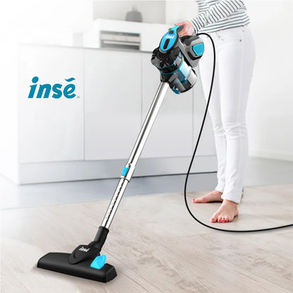 Vacuum Cleaner - Corded INSE I5 18Kpa Powerful Suction - 600W Motor Stick Handheld Vaccum Cleaner for Home - Attachments