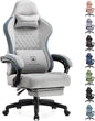 GTPLAYER Gaming Chair, Computer Office Chair with Pocket Spring Cushion, Linkage Armrests and Footrest, High Back Ergonomic Chair