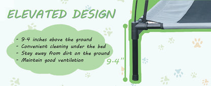 Dog Bed with Canopy - Anti Scratch Oxford Fabric - Summer Portable Pet Cot - Anti Slip - Indoor, Outdoor