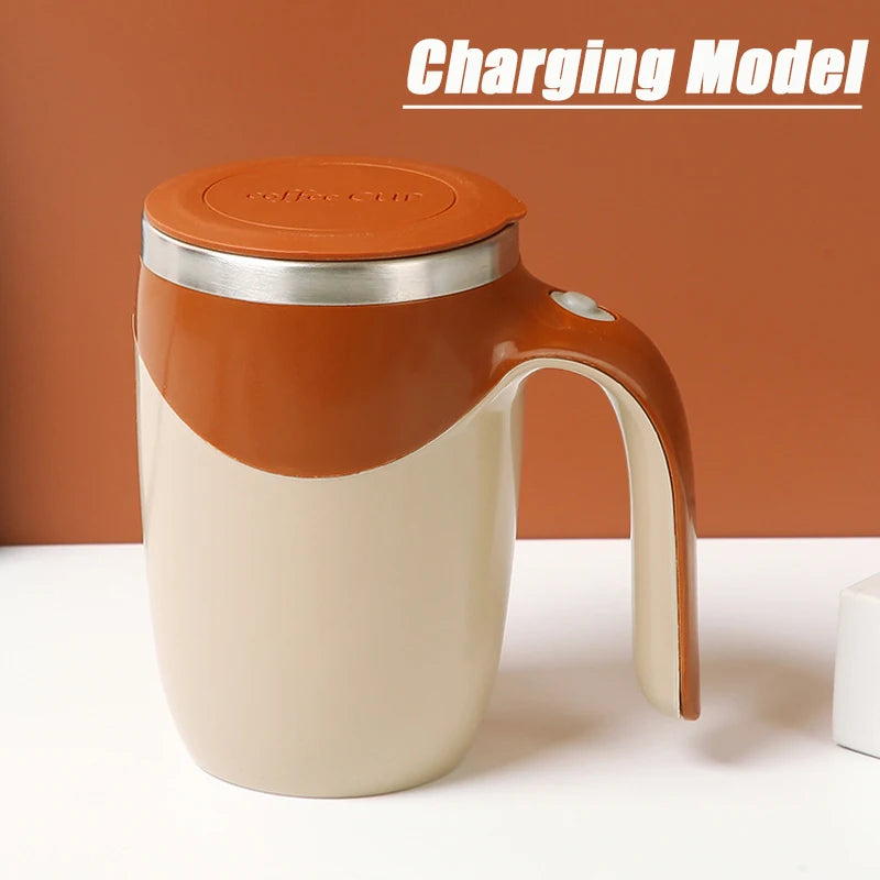 Automatic Stirring Coffee Mug - Magnetic, Electric, Stainless Steel, Self Mixing Coffee Mug