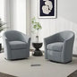 Swivel Accent Armchair - Modern Round Single Sofa Seating Comfy Reading Barrel Chairs - For Living Room, Bedroom or Office