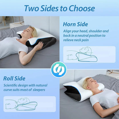 Butterfly Sleep Memory Neck Pillow - Slow Rebound - Comfortable Memory Foam - Cervical Orthopedic For Neck