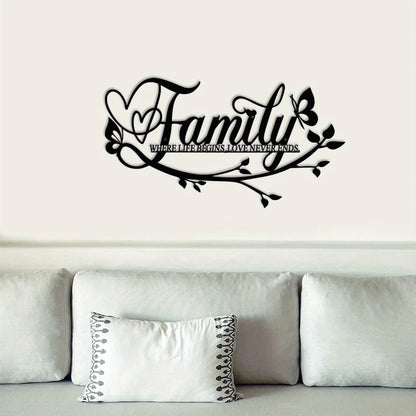 Home Decor, Wall Metal Home Sign, Black Wall Art Flower Letter Sign, Metal Happy Wall Art, for Home Wall Decorations