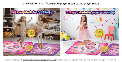 Unicorn Dance Mat x2 For Girls - A 9-Level Dancing Game - Indoor Or Outdoor Music Play Mat