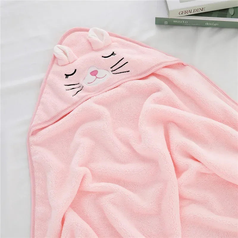 Baby To Toddler Hooded Towels - Newborn/Kids Bathrobe - Super Soft Bath Towel Blanket - Warm Sleeping Swaddle Wrap for Infant Boys & Girls