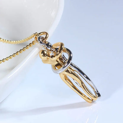 Hugging Necklace Jewelry - Choker Hug Pendant & Chain - Unisex - Couples