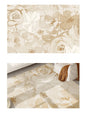 Beige Gold Floral Rug Luxury Living Room Carpets