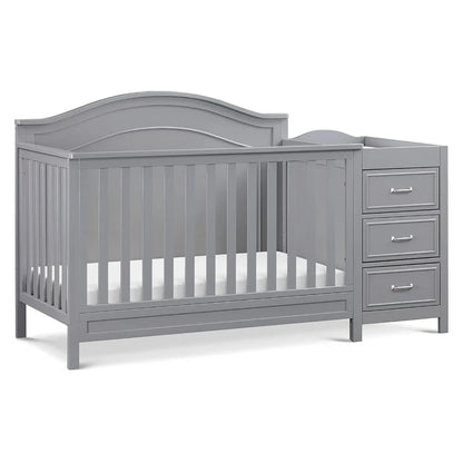 Charlie 4-in-1 Convertible Baby Crib w/Changing Table - Wooden Toddler Bed, Daybed & Twin Bed Conversion - GREENGUARD Gold Cert
