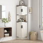 Tall Corner Bathroom Cabinet with Doors - 67" Storage Cabinet with Barn Doors and Adjustable Shelf for Kitchen, Bathroom, etc