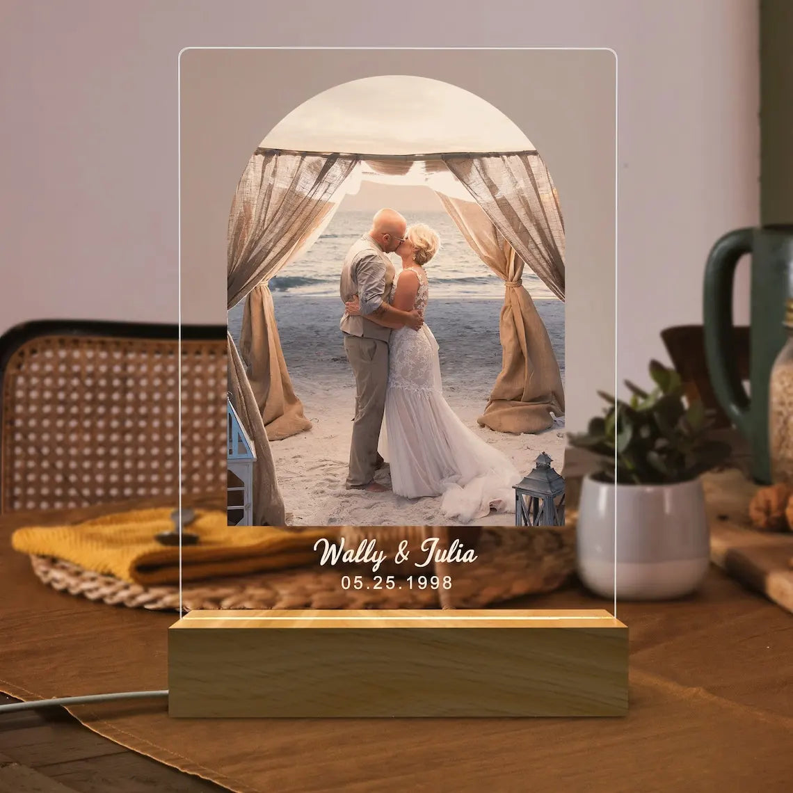 Personalized 3D Night Light Custom Photo And Text - 7 Color - 3D Lamp Gifts