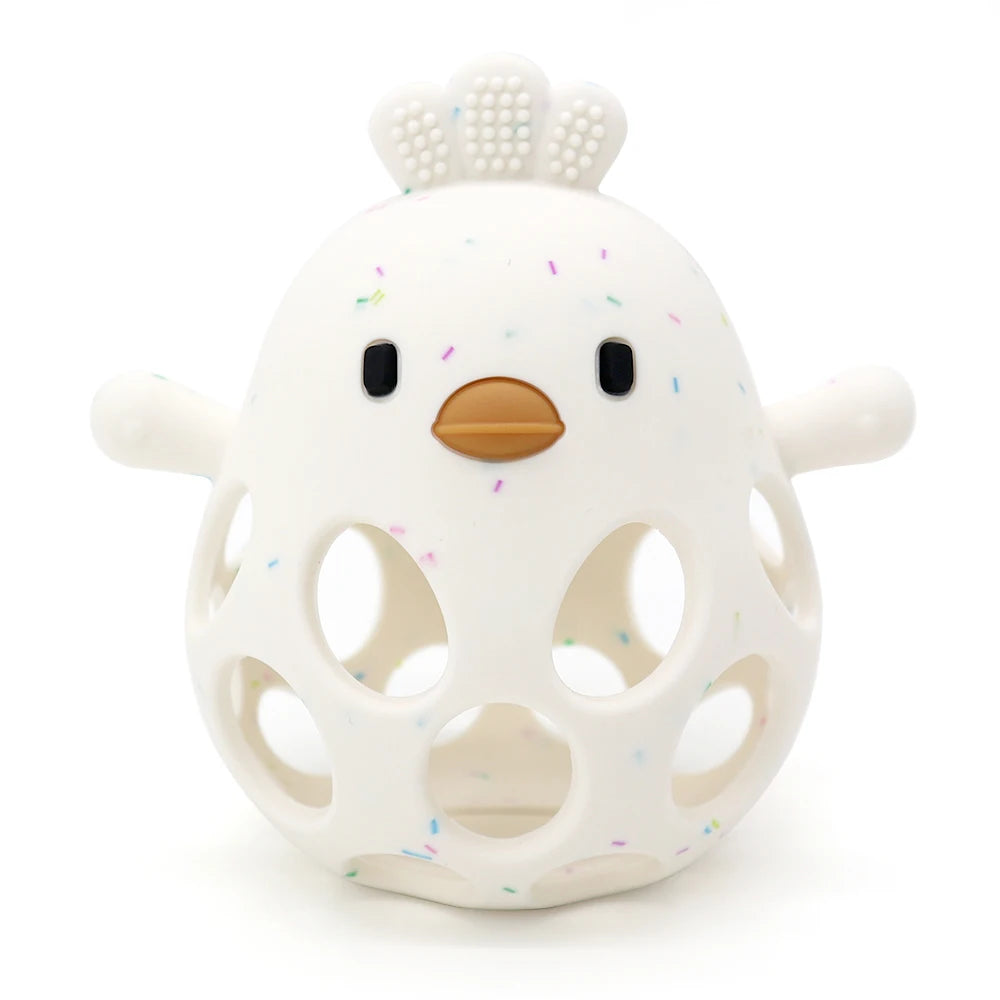 1PC Baby Silicone Teether Toys - Chick Shape - Hollowed Out - Baby Care Equipment - Chewing Training Baby Products