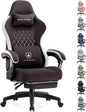 GTPLAYER Gaming Chair, Computer Office Chair with Pocket Spring Cushion, Linkage Armrests and Footrest, High Back Ergonomic Chair