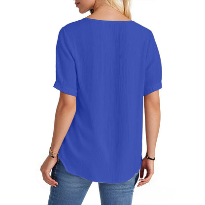 Ladies Summer Hollow Short-Sleeved Tops -Tops For Women, Summer Clothes