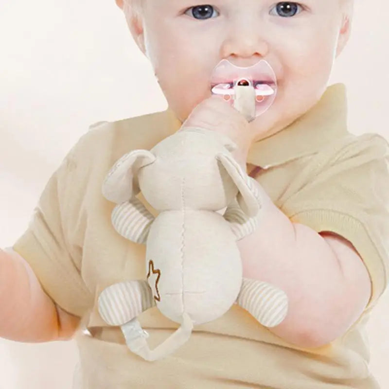 Newborn Baby Pacifier - Silicone - Cute Animal Shapes - Pacifier w/ A Detachable Animal