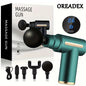 Portable Fascia Massage Gun - Deep Tissue Massager - Body Muscle Relaxation with LED Touch Screen - 4 Replaceable Massage Heads