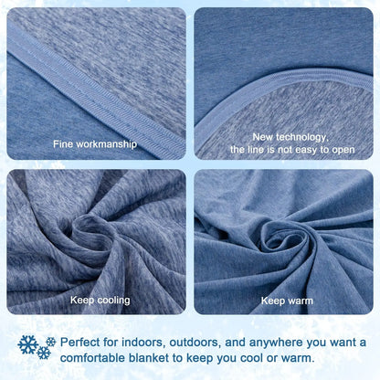 1PC Cooling Blanket for Hot Sleepers - Lightweight Summer Cold Thin Blankets for Sleeping, Hot Flashes, Night Sweats, Soft Blanket