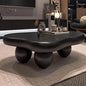 Modern Coffee Table - Abstract Cloud Shape - Low Coffee Table Irregular Indoor Tea Table with 3 Oval Leg for Living Room (47in) Office