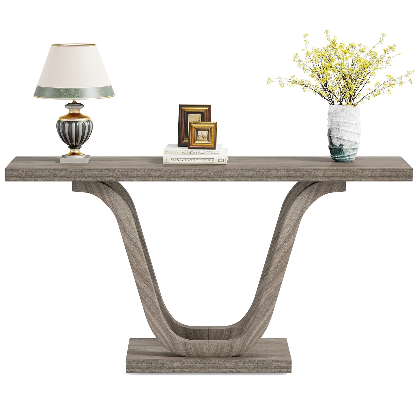 Tribesigns Farmhouse Console Table - 55 Inch Wood Sofa Table - Entryway Table - Industrial Rustic Narrow Hallway Tables