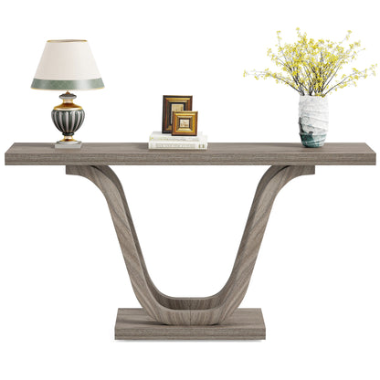 Tribesigns Farmhouse Console Table - 55 Inch Wood Sofa Table - Entryway Table - Industrial Rustic Narrow Hallway Tables