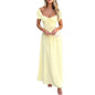 2025 Ladies Maxi Dress - Solid Colors - Chest Wrap - Bowknot Lace-up 2025