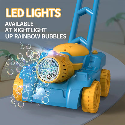 Automatic Lawn Mower Bubble Machine - Bubble Blower - Baby Activity Walker for Outdoors - Kids Toys For Children